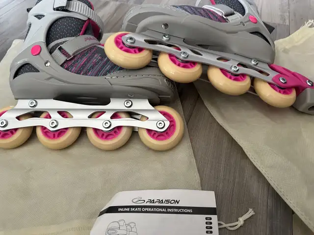 Girls adjustable inline skates - size 3.5 -3.8  in Skates & Blades in Mississauga / Peel Region - Image 3
