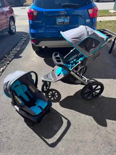 EvenFlo Stroller with bassinet and car seat base, View more