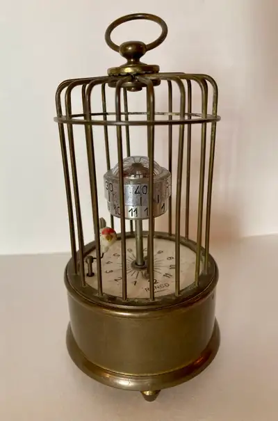 Vintage J. Kaiser German Bird Cage Clock, View more