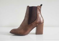 ALDO Brown Leather Chelsea Heel Boot