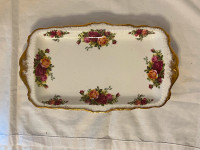Royal Albert Old Country Roses Sandwich Tray  England
