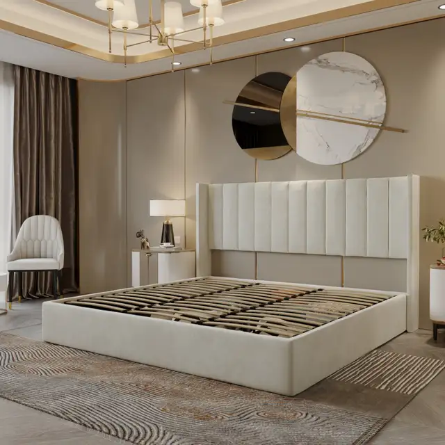 storage solid wood slats bed frame on heavy discount in Beds & Mattresses in City of Toronto - Image 4