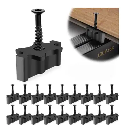 500 Pack Hidden Deck Fasteners for Composite Decking Board, Comp, View more