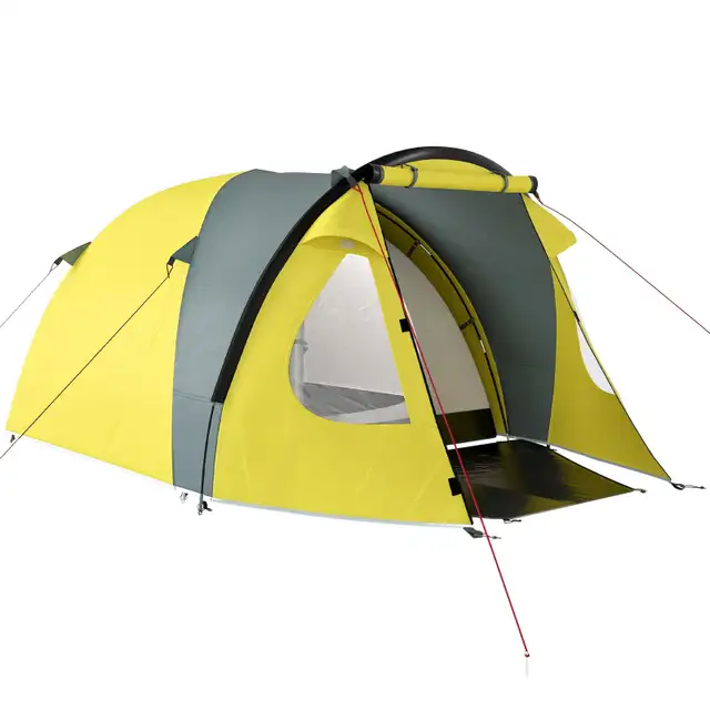 Outsunny 4 Person Camping Tent - Easy Set Up Dome Tent in Fishing, Camping & Outdoors in Markham / York Region - Image 2