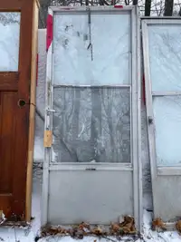 Storm door plus solid wood door 