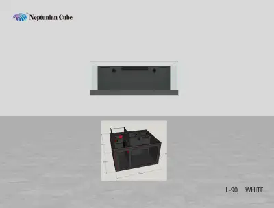 Neptunian Cube Lagoon L90 Tank, Sump, Plumbing (No Stand), View more