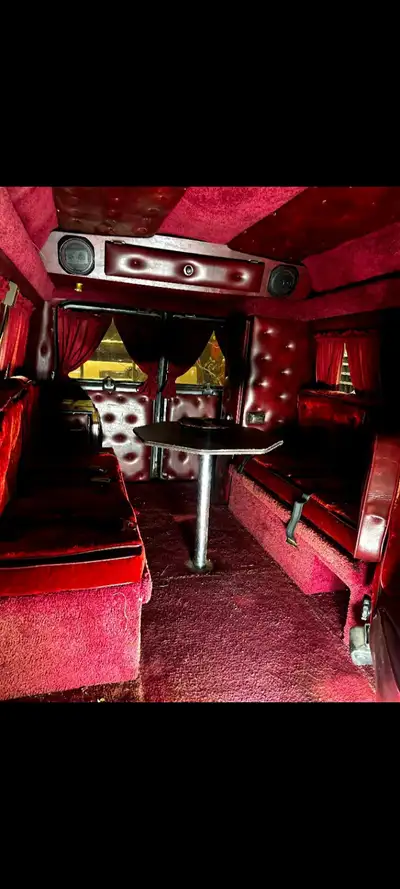 Runs/rides nice. New tires, brakes, hitch, folds into a bed, furnace. Real time machine. Possible tr...
