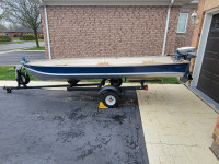  aluminum boat with motor and trailer