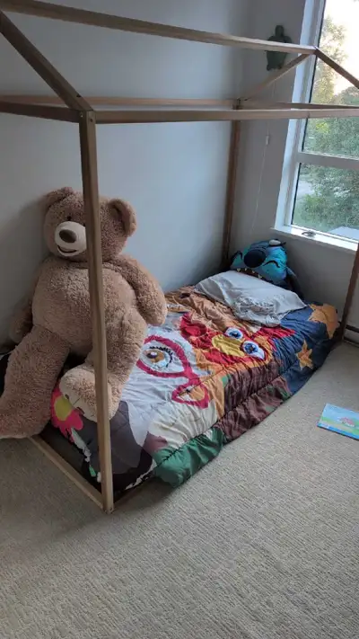 Wooden house bed, twin size, View more