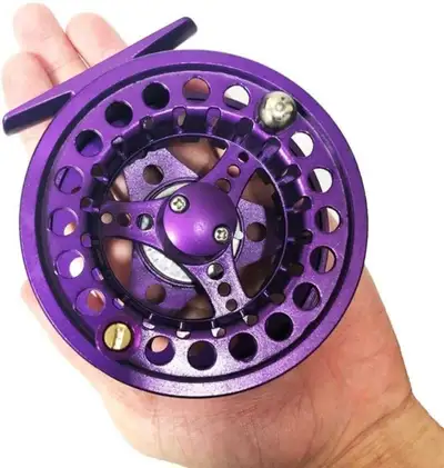 FLY FISHING REEL, ALUMINUM, PURPLE, View more