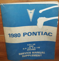 1980 Pontiac V6 V8 Engines Supplement Manual