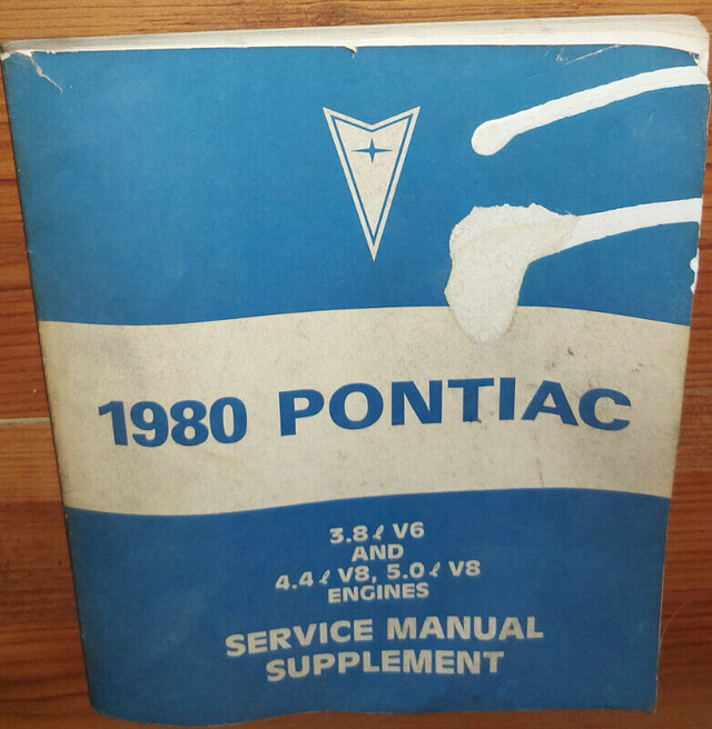 1980 Pontiac V6 V8 Engines Supplement Manual in Other in Kingston