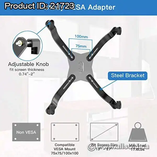 Universal VESA Bracket Mount Adapter Kit, for 13" - 27" Monitors in Other in Calgary - Image 3