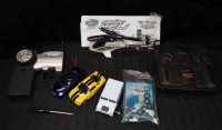 Microz RC Car & Extra Bodies & Air Hogs Helicopter