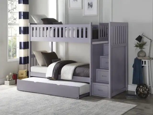 Bunk Bed Central, in stock, solid wood, NEW , from $499 to $1199 in Beds & Mattresses in Tricities/Pitt/Maple - Image 3