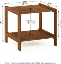 Hardwood Mississippi Side Table (New)