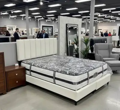 Deep Cushioned Headboard Bed Frame – Modern Luxury Style, View more