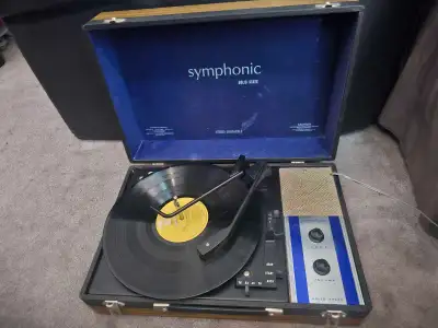 Vintage 1970s Symphonic Suitcase Turntable, View more
