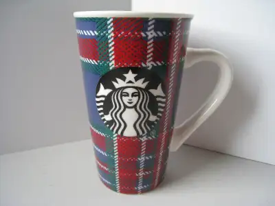 Starbucks Tall Plaid Tartan Mug With Siren Logo 2017, View more