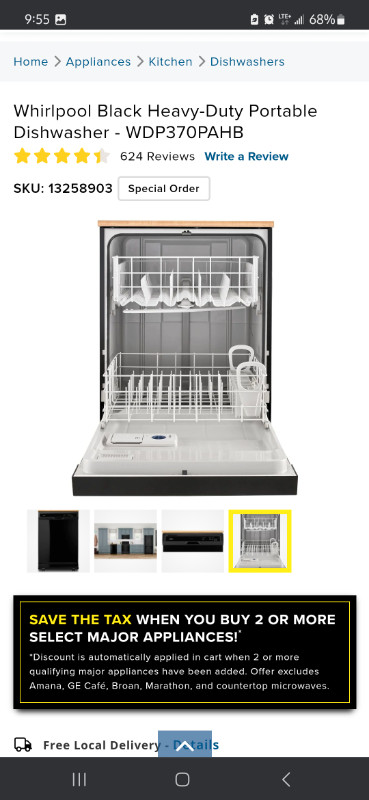 Portable dishwasher in Dishwashers in Thunder Bay - Image 4