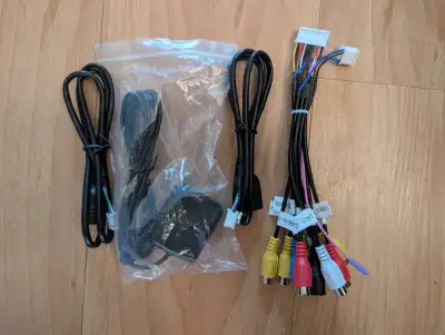 for Android Car Radio Stereo Power Cable RCA Video Audio CAM, View more
