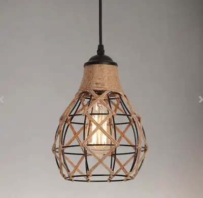 Woven Pendant Light- Lighting Fixture - NEW, View more