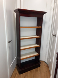 Red Stain Solid Wood Bookshelf