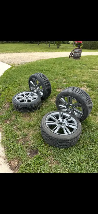 18” tires and rims 5 x 108 2 of the tires are brand new I payed $750 for them The other 2 are about...