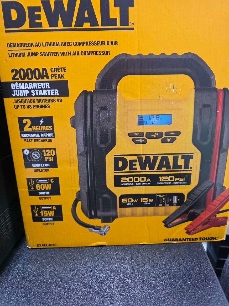 DEWALT 2000A Lithium Jump Starter with Air Compressor | Power Tools ...