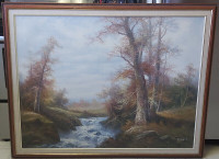 Canadian artist R. Danford  massive oil painting 34x54
