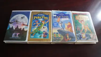 Selling VHS Tapes in USED - FAIR condition. Selling for $10 each. Available tapes: 1) E.T. 2) Peter...