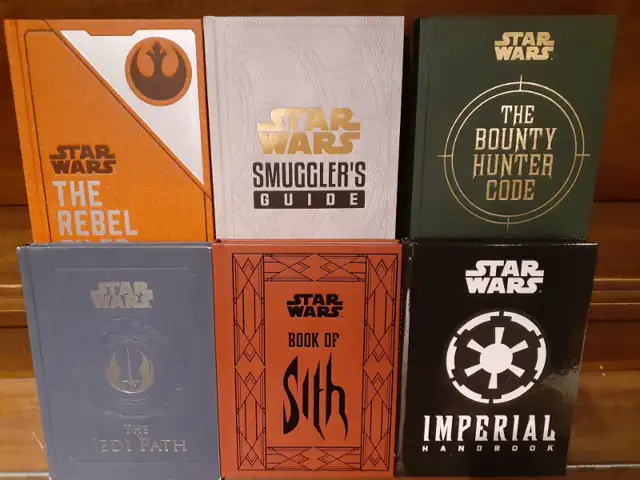 STAR WARS lot de 6 livres Jedi Sith Rebel Bounty Hunter Imperial63760463607553120
