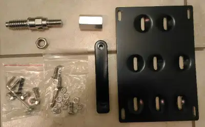 40 CAD for the kit (pict 1 to 7) - No Drill Front Bumper Tow Hook Hole License Plate Mounting Bracke...