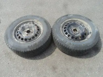 2 Faulken all weather tires with steel rims are for sale. Tires are 195/65/15. Rims are 4 holes, 4 i...