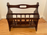 Vintage Wood Magazine Rack