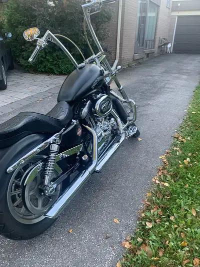 Good condition with many upgrades. US Harley in miles. Its an 883 on paper so the insurance is cheap...
