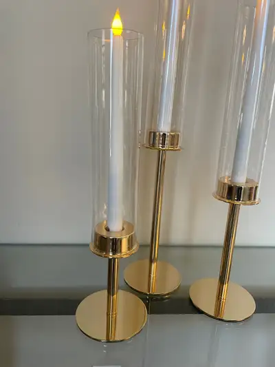 18 Hurricane glass candle holders, View more