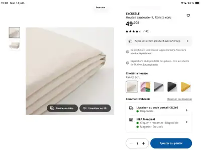 housse sofa lit IKEA Lecksele  , View more