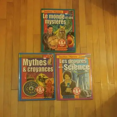 3 livres: $1. chacun. QUESTIONS / RÉPONSES: LE MONDE ET SES..., View more