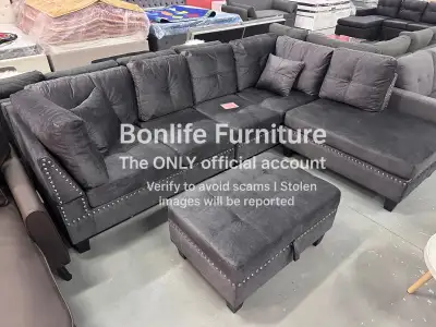 comfy large velvet sectional sofa , View more