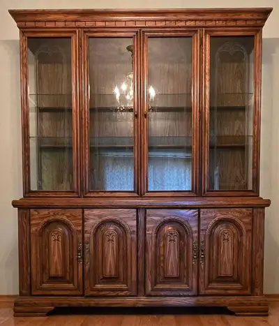 2-Piece Vintage Display Hutch, View more