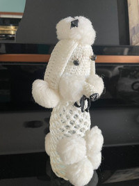 Poodle crochet covered bottle for treats?