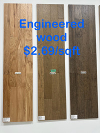 Engineered hardwood flooring on sale $2.69/sqft