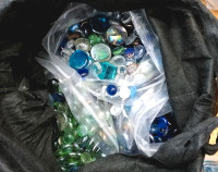 30 Lb flat color glass marbles