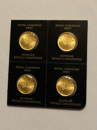 4 x 2020 Canada Maple Gram Pure Gold 50 cent Coin Lot