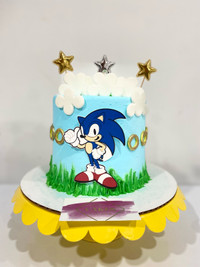 Sonic cake birthday cake, Sonic the hedgehog 