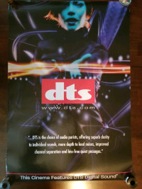 DTS / DOLBY EXCLUSIVE MOVIE THEATRE POSTER 27"X 40"