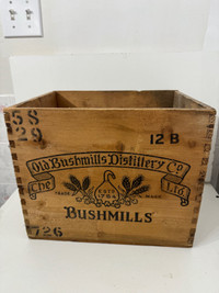 Wooden Bushmills Whiskey Crate