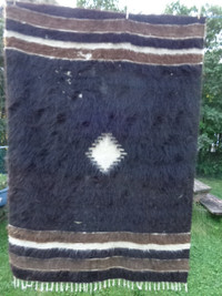 Blanket (or rug) with real goat hair woven in, from Turkey