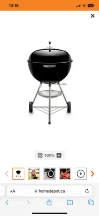 Weber BBQ charcoal grill original keddle neuf, new